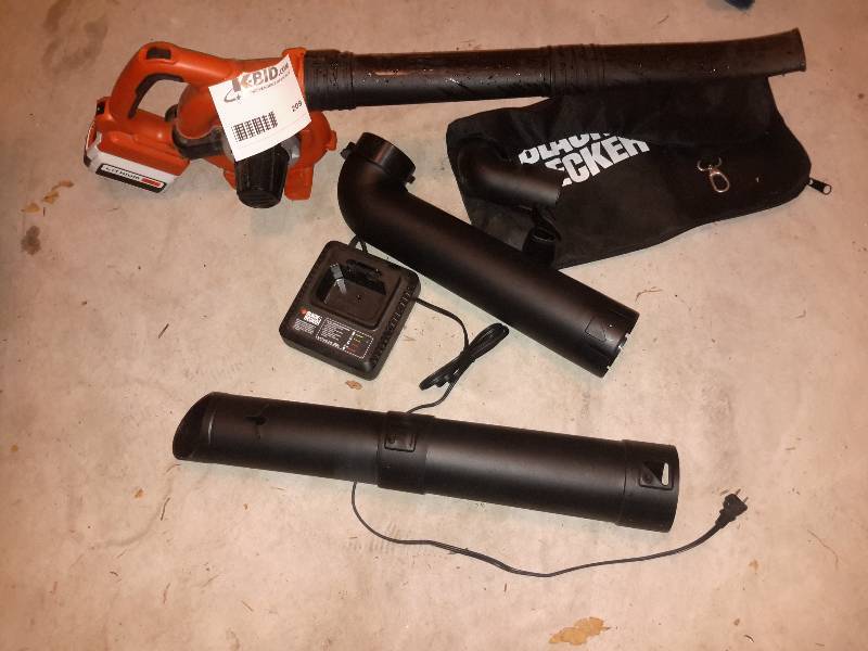 lot 209 image: Black and Decker, Cordless blowervacuum