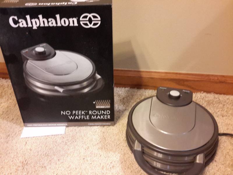 lot 98 image: Calphalon, NO PEEK Round Waffle maker