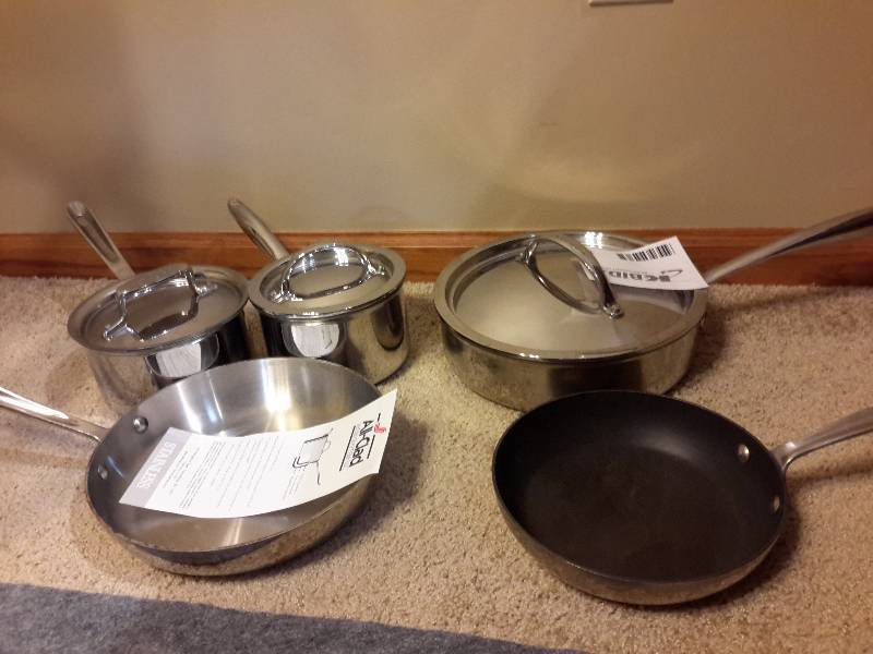 lot 103 image: Set of ALL CLAD cooking pans as pictured.