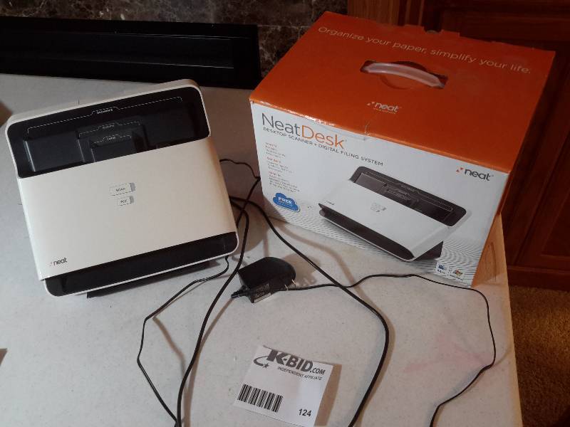 lot 124 image: NEAT DESK, Desktop scanner and digital filing system