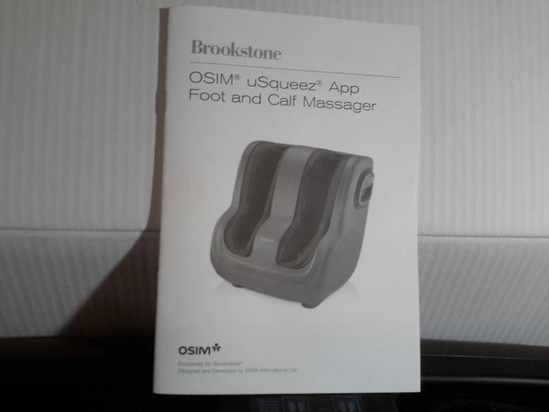 lot 143 image: Brookstone,, OSIM uSqueez, App.. Foot and Calf Massager