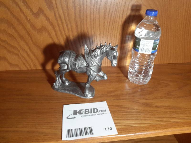 lot 170 image: Draft horse.. Pewter..