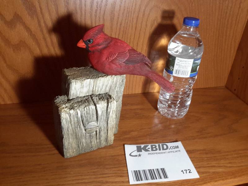 lot 172 image: Cardinal Art piece carving