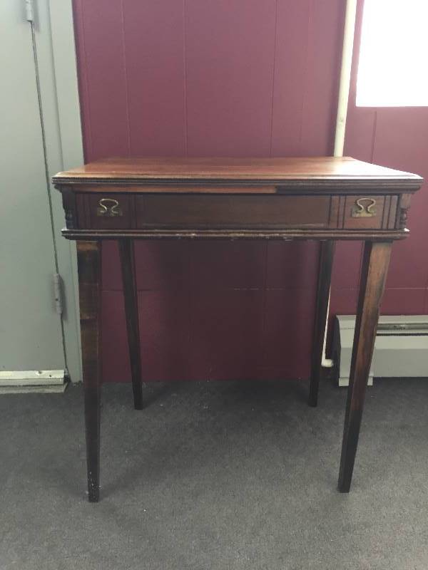 lot 10 image: Antique One Drawer Wood Table