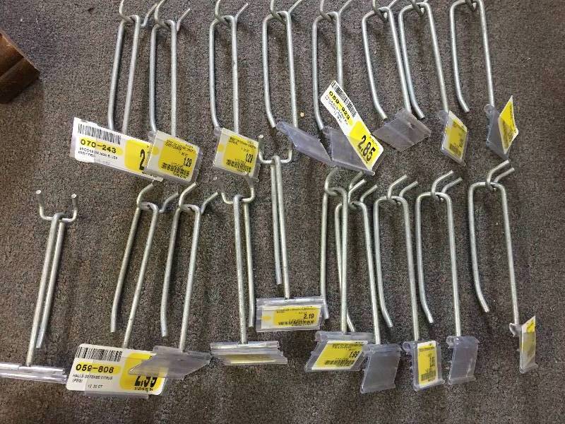 lot 70 image: Display Hardware Metal Prong Pegs 4.5 long