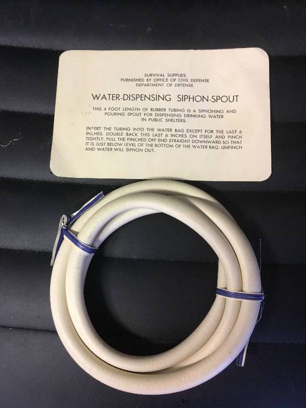lot 122 image: Vintage Water-Dispensing Siphon Spout Survival Supplies