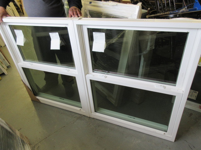 twin double hung windows with grids