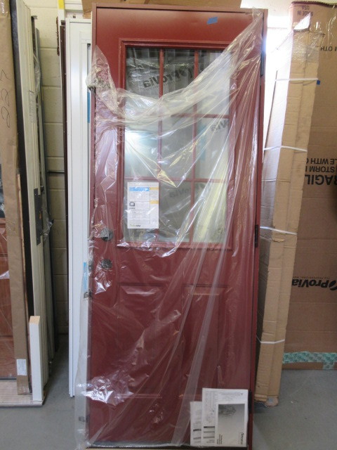 lot 168 image: ALMOST NEW 20 GAUGE STEEL ENTRY DOOR