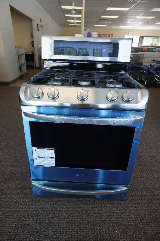 lot 10 image: NEW SCRATCH AND DENT - LG MODEL # (LRG4113ST) - LG 5-Burner Freestanding 6.3-cu ft True Convection Gas Range (Stainless Steel) (Common 30 Inch Actual 29.875-in) - MSRP $ 1199.99 - TESTED WORKS