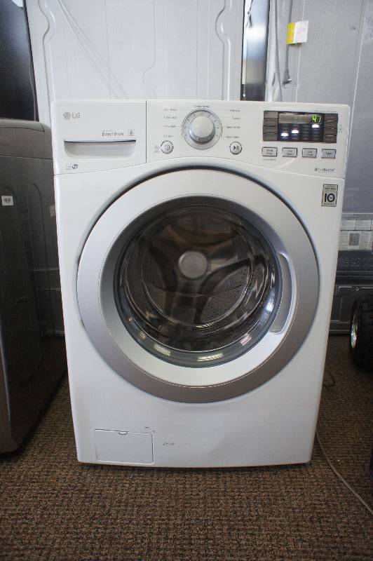 lot 14 image: NEW SCRATCH AND DENT - LG MODEL # (WM3270CW) - Front-Loading Washer - White  - MSRP $ 899.99 - TESTED WORKS