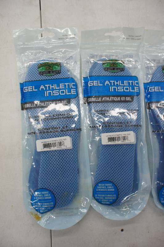 lot 54 image: Lot of 4 Moneysworth and Best gel athletic insole