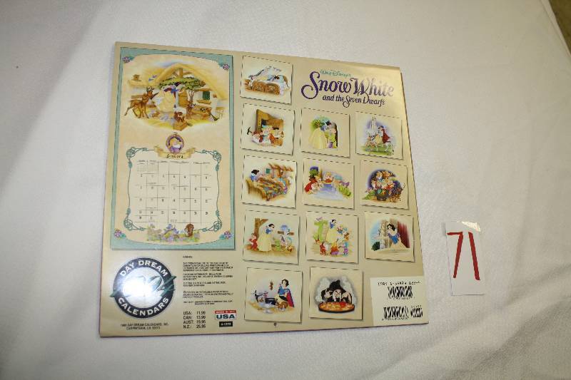 lot 71 image: 1994 Snow White Calander