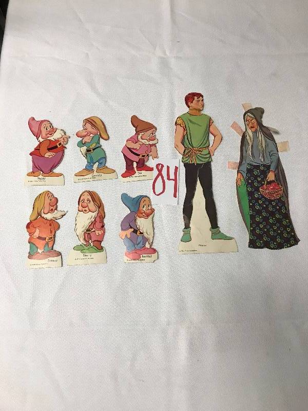 lot 84 image: Snow White watches, Snow white paper dolls