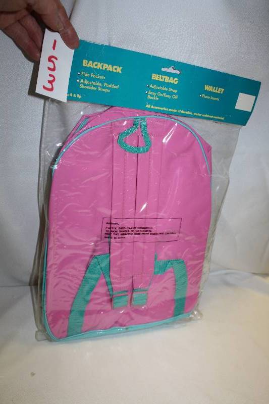 lot 153 image: Snow White Backpack,Beltbag, and Wallet