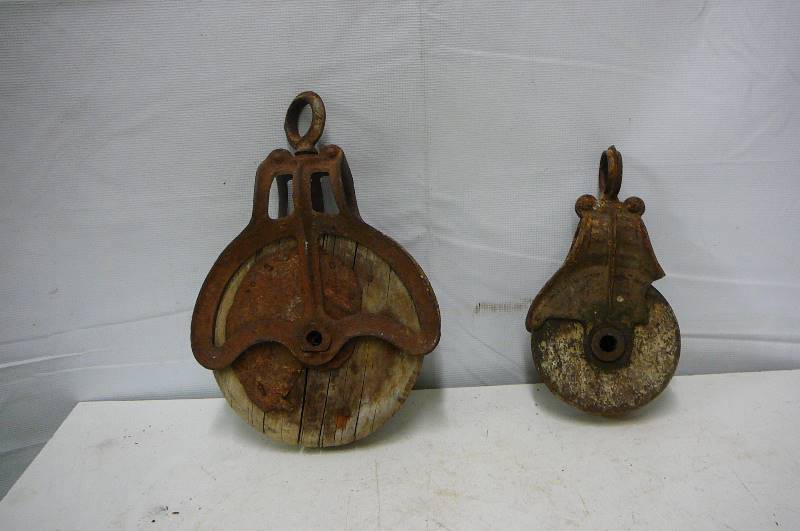 lot 35 image: Large Wooden Pullies