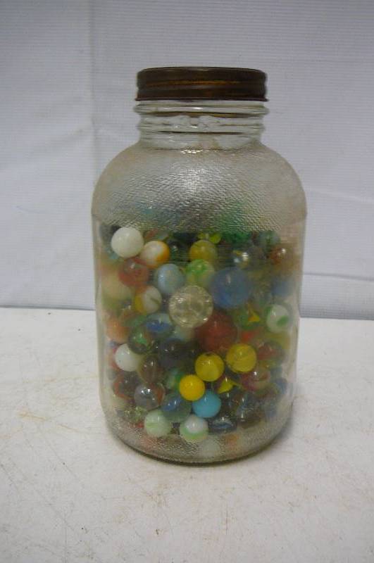 lot 65 image: Jar and Marbles