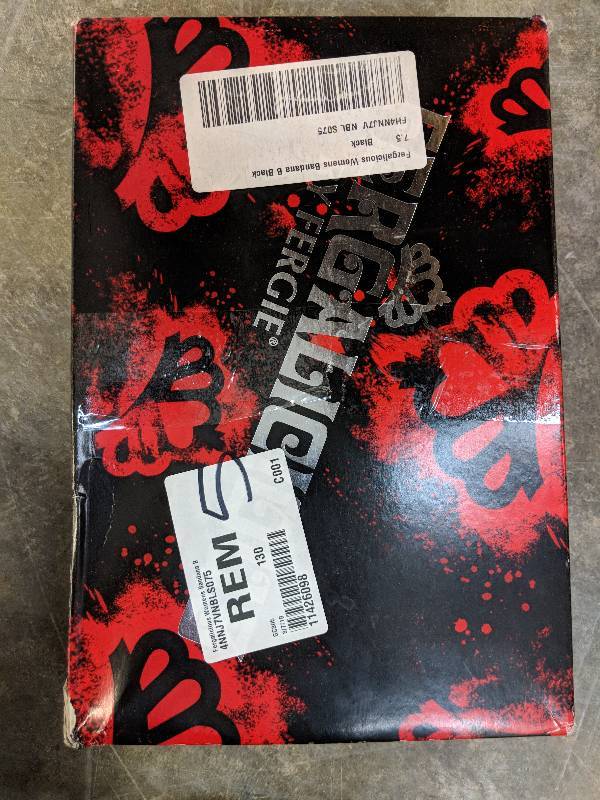 lot 5 image: Fergalicious Womens Bandana Ankle Boot - Black 7.5