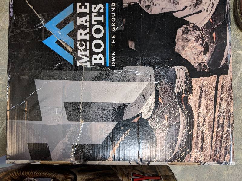 lot 32 image: McRae Men�s Metatarsal-Guard Composite-Toe Slip-On Work Shoe - Wide Brown 14