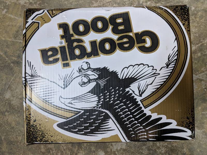 lot 50 image: Georgia Boot Men�s Homeland 10 Steel-Toe Waterproof Wellington Boot - Wide Brown 9.5