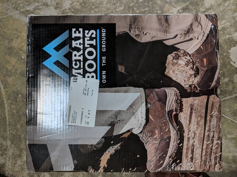 lot 51 image: McRae Men�s 11 Waterproof Wellington Boot with Steel Shank - Dark Brown 9.5