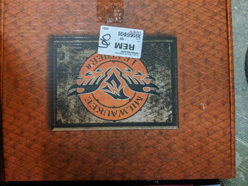 lot 60 image: Milwaukee Leather Mens Short Motorcycle Boot - Wide Width Black 8.5