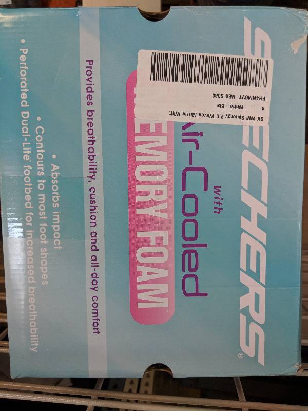 lot 70 image: Skechers Womens Synergy 2.0 Mirror Image Slip-On Shoe - White-Black 8