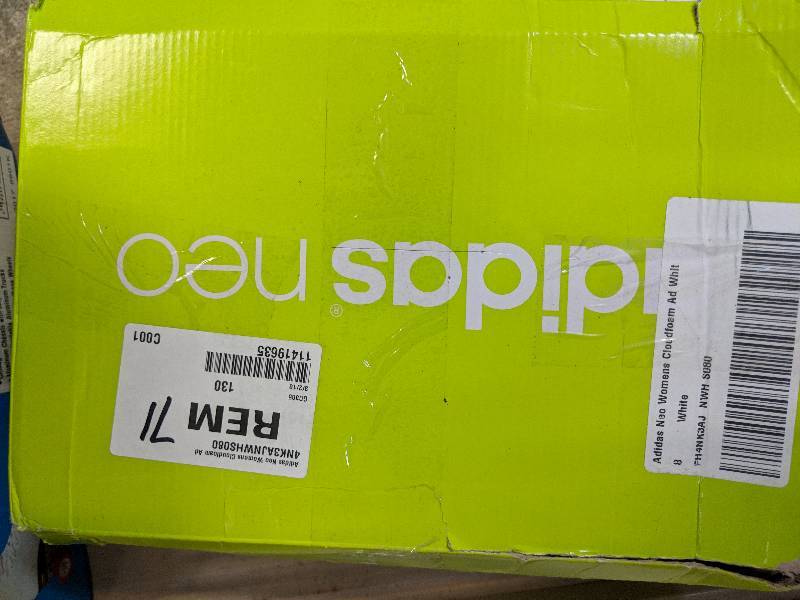 lot 71 image: adidas Women�s Cloudfoam Advantage Clean Sport Shoe - White 8