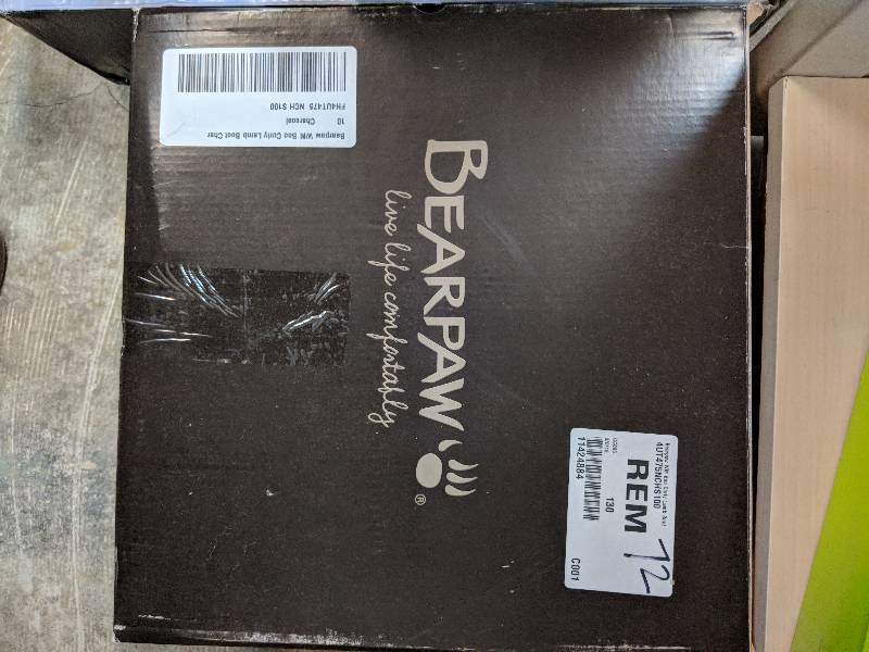 lot 72 image: Bearpaw Womens Boo Curly Lamb Boot - Charcoal 10