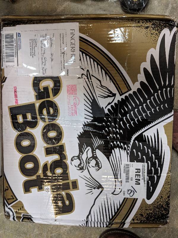 lot 81 image: Georgia Boot Men�s Homeland 10 Steel-Toe Waterproof Wellington Boot - Wide Brown 11