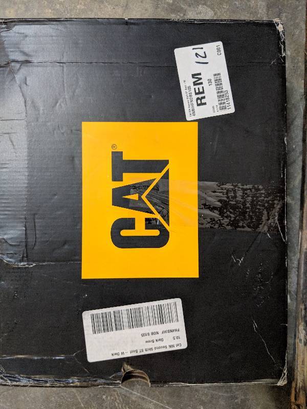 lot 121 image: CAT Footwear Mens Second Shift Steel Toe Boot - Wide, Dark Brown 10.5