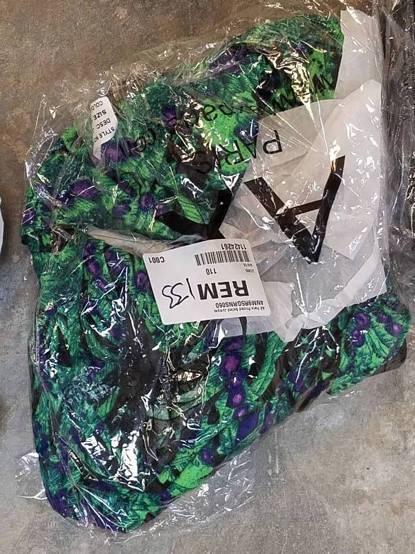 lot 133 image: AX Paris Womens Print Belted Jumpsuit - Green 6