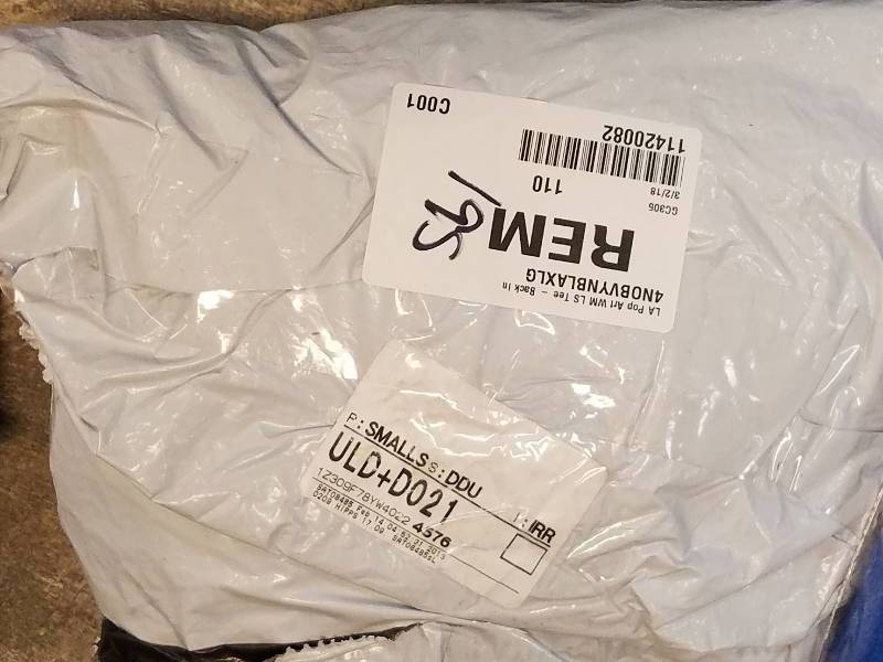 lot 195 image: Los Angeles Pop Art Womens Regular Long Sleeve Tee - Black X Large