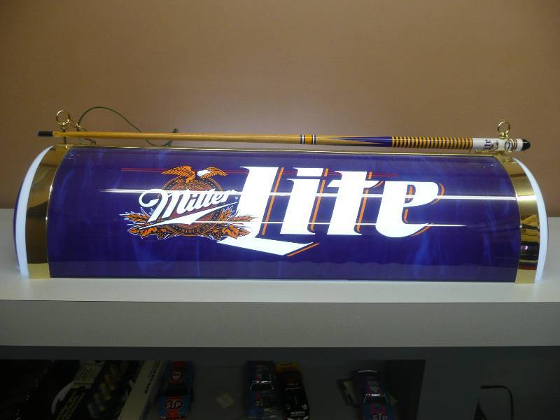 lot 4 image: MILLER LITE BARPOOL TABLE LIGHT - APPEARS TO BE IN EXCELLENT WORKING CONDITION - 48 - SEE PICTURES