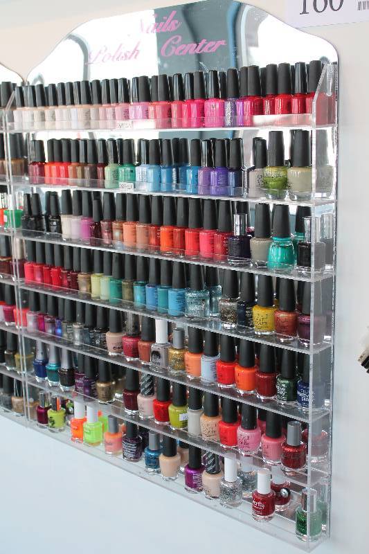 lot 160 image: 7-Tier Hanging Display Case w Nail Polish