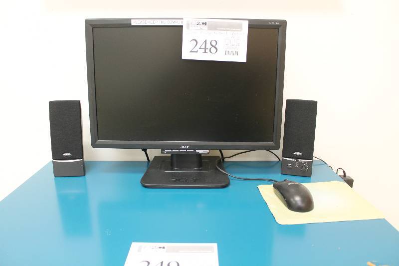 lot 248 image: Computer Monitor, Keyboard, Mouse, Speakers