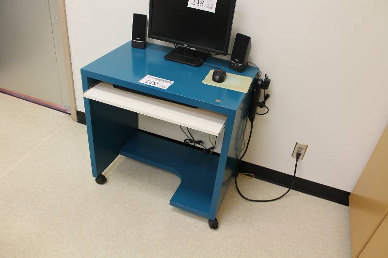 lot 249 image: Computer Table w Keyboard Tray