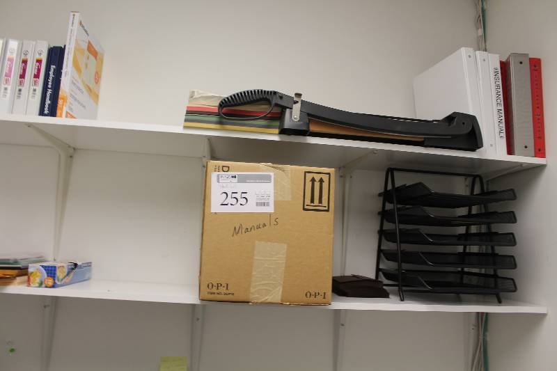 lot 255 image: Office Supplies - Paper Cutter, Binders, And More