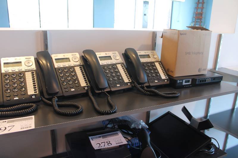 lot 197 image: AT&T Phone System w 4-Phones