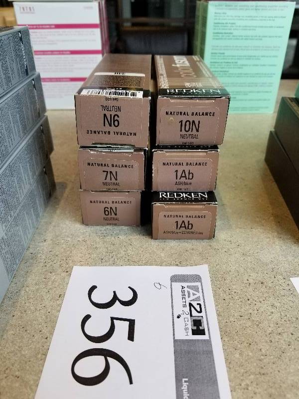 lot 356 image: Lot of (6) Redken Color Fusion - N6, 10N, 1Ab, 7N, 8N, 1Ab