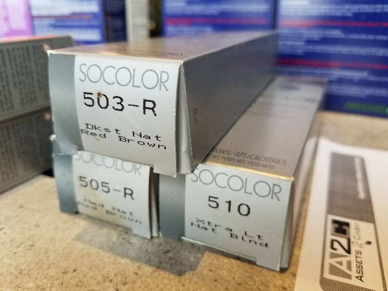 lot 350 image: Lot of (3) Matrix Socolor - 503-R, 505-R, 510