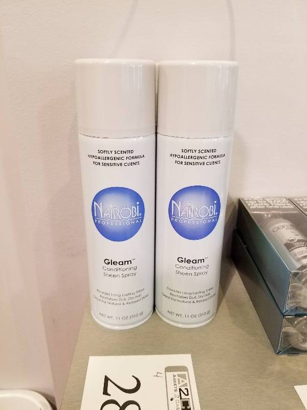 lot 283 image: Lot of (4) Narobi Professional Gleam Conditioning Sheen Spray