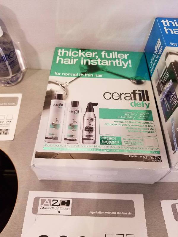 lot 290 image: Redken Cerafill Defy Shampoo, Conditioner, Scalp Energizer Treatment