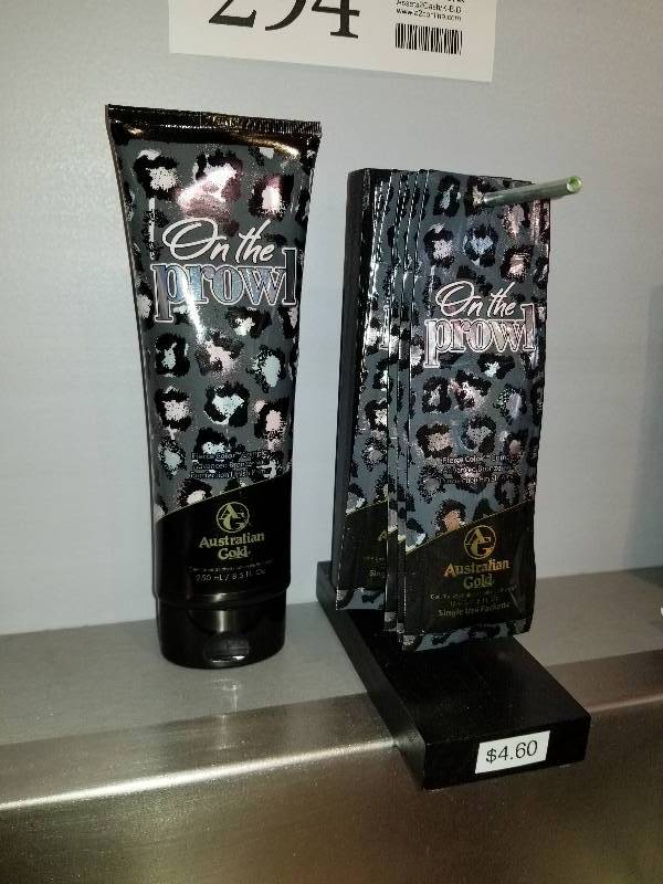 lot 294 image: Australian Gold On The Prowl Dark Tanning Lotion w Display