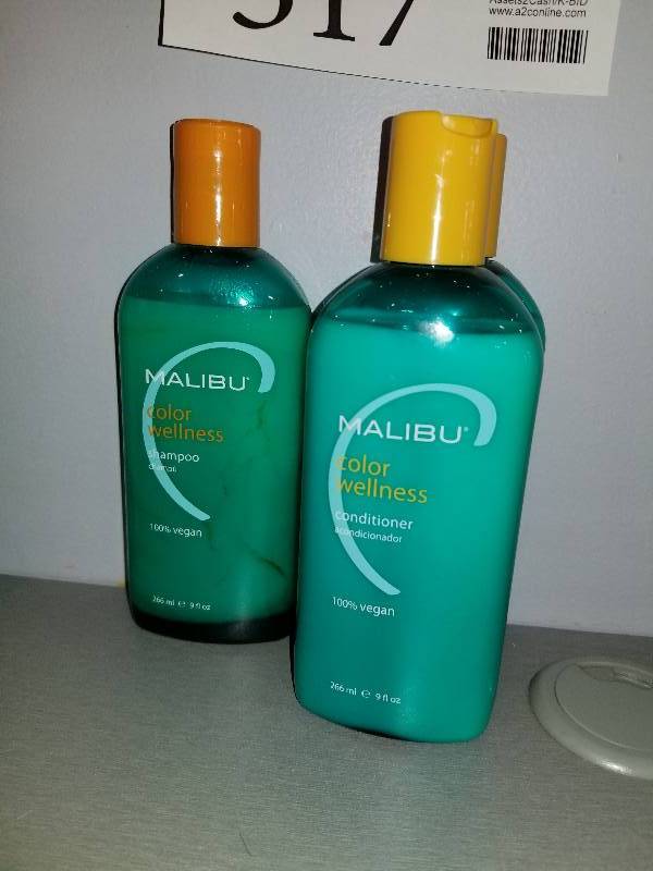 lot 317 image: Lot of (3) Malibu Color Wellness Vegan Hair Care Products  - 1) Shampoo, 2) Conditioner