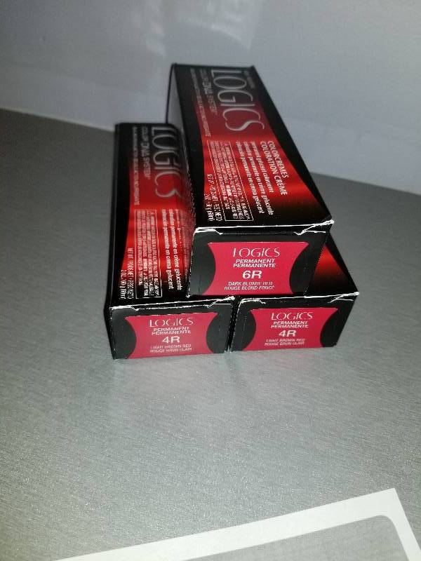 lot 337 image: Lot of (3) Logics Color System - 4R Light Brown Red, 6R Dark Blonde Red