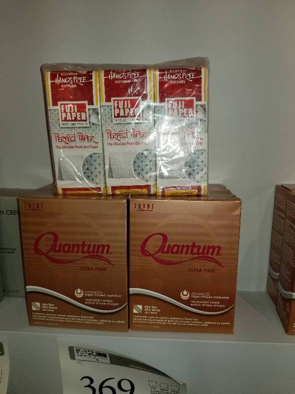 lot 369 image: Lot of (5) Zotos Professional Quantum Ultra Firm, Fuji Paper Perm End Papers