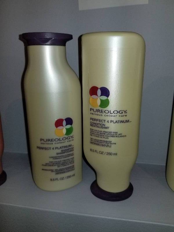 lot 377 image: Lot of (2) Pureology Perfect 4 Platinum Shampoo, Conditioner