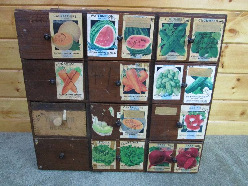 lot 12 image: Primitive Seed Storage Bin