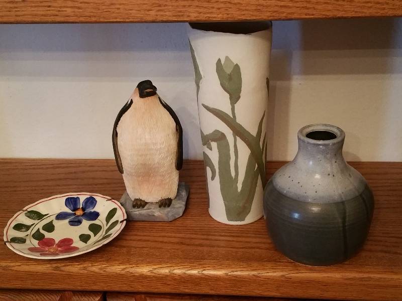 lot 62 image: Group of Signed Pottery & Decor