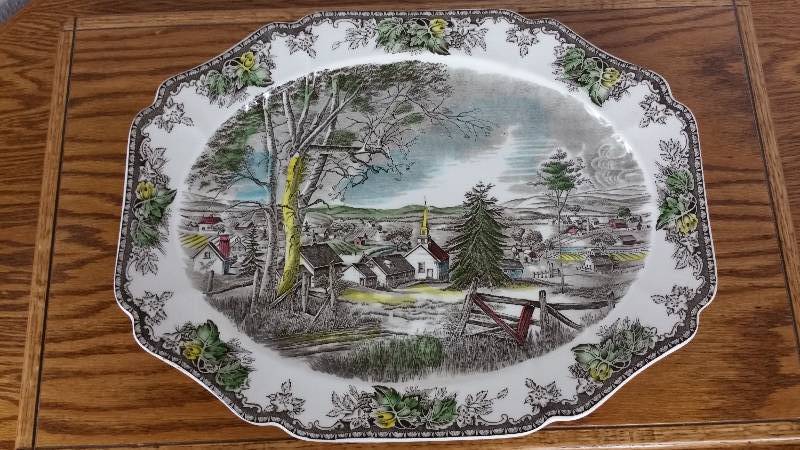 lot 75 image: Johnson Brothers The Friendly Village 20 Turkey Platter